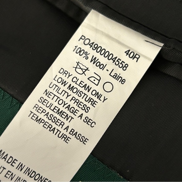 ❤️ Lauren Ralph Lauren Dark Gray Striped Wool Blazer 40R - Picture 5 of 10